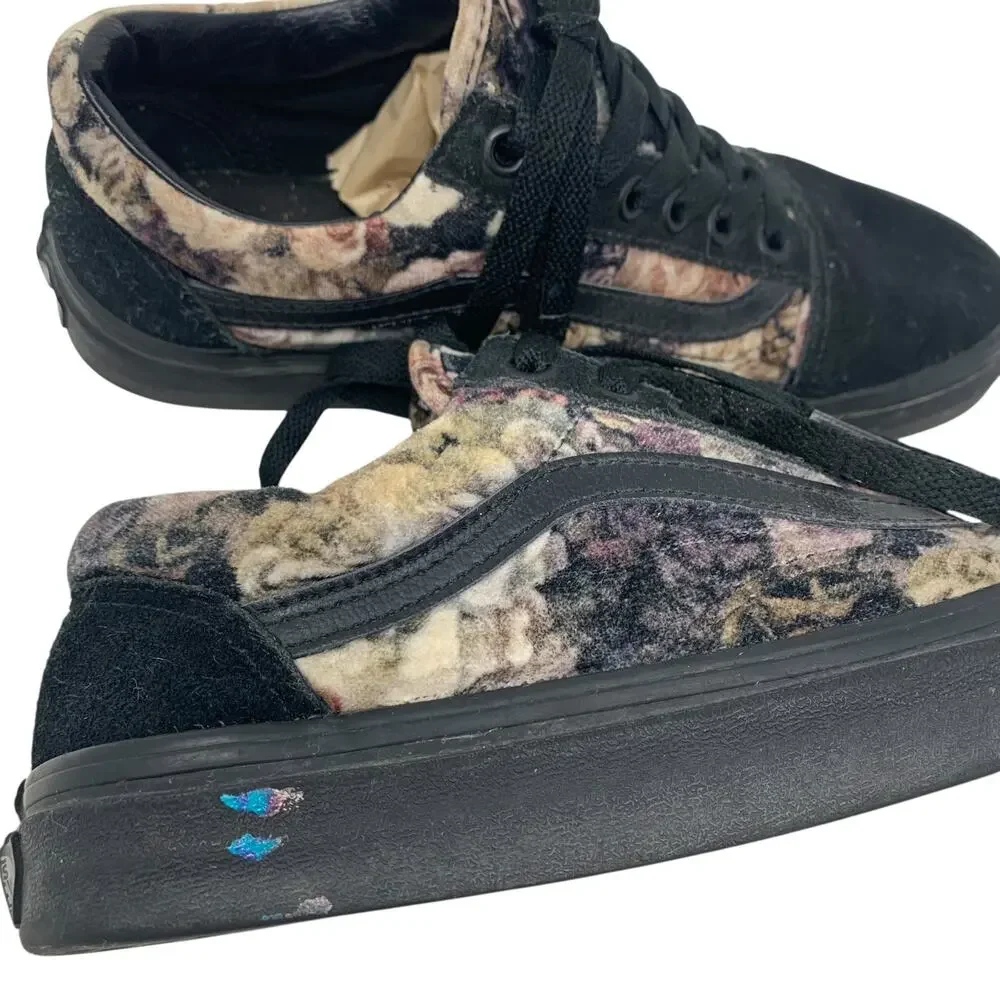 Vans Floral Velvet Shoes Womens Size 7.5